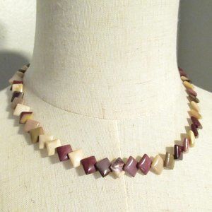 Jasper diamond necklace